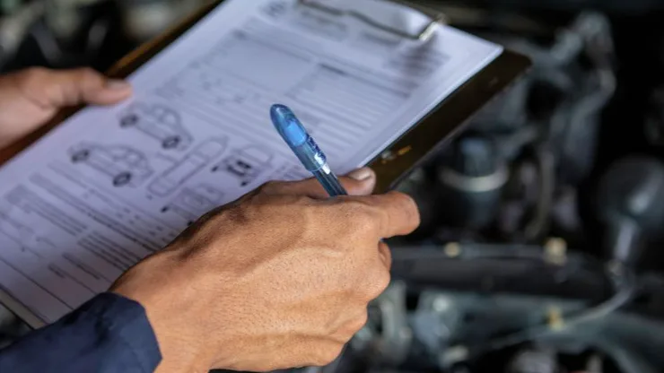 Multipoint inspection checklist during scheduled maintenance at Prestige Auto Repairs